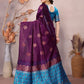 Rajwada Wine Georgette Motif Print Saree For Women