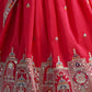 Rajwada Pink Silk Blend Embroidered Semi-Stitched lehenga For Women