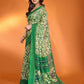 Rajwada Green Silk Blend Printed Saree For Women