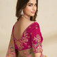 Rajwada Pink Satin Embroidered Saree For Women