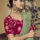 Rajwada Light Green Georgette Embroidered Elegant Saree For Women