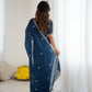 Rajwada Teal Blue Georgette Embroidered Saree For Women