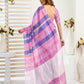 Rajwada Blue And Pink Cotton Linen Zari Work Saree For Women