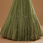 Rajwada Olive Georgette Embellished Semi-Stitched lehenga For Women