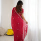 Rajwada Pink Georgette Embroidered Saree For Women