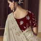 Rajwada Dusty Gold Georgette Embroidered Elegant Saree For Women