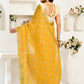 Rajwada Yellow Cotton Linen Zari Work Saree For Women