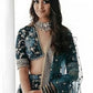 Rajwada Dark Green Velvet Embroidered Semi-Stitched lehenga For Women