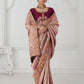 Rajwada Peach Viscose Silk Embroidered Saree For Women