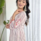Rajwada Off White And Red Viscose Embroidered And Printed Stitched Kurta Set For Women