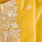 Rajwada Yellow Crush Embellished Saree For Women
