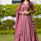 Rajwada Pink Georgette Embellished Semi-Stitched lehenga For Women