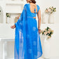 Rajwada Blue Cotton Linen Zari Work Saree For Women