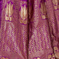 Rajwada Purple Georgette Motif Print Saree For Women
