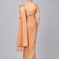 Peach Silk Blend Solid Saree