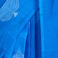 Rajwada Blue Cotton Linen Zari Work Saree For Women