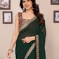 Rajwada Green Georgette Printed Saree For Women