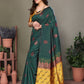 Rajwada Green Georgette Motif Print Saree For Women