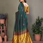 Rajwada Green Georgette Motif Print Saree For Women