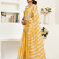 Rajwada Yellow Cotton Linen Zari Work Saree For Women