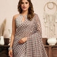 Rajwada White And Mauve Cotton Linen Zari Work Saree For Women