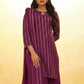 Rajwada Wine Georgette Embellished Kurta Set For Women