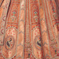 Rajwada Rust Silk Blend Embroidered Semi-Stitched Lehenga For Women