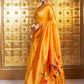 Rajwada Orange Silk Blend Woven Pithani Saree For Women