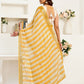 Rajwada Yellow Cotton Linen Zari Work Saree For Women