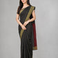 Black Silk Blend Embellished Saree