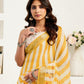 Rajwada Yellow Cotton Linen Zari Work Saree For Women