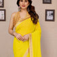 Rajwada Light Yellow Georgette Printed Saree For Women