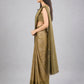 Golden Silk Blend Solid Saree