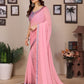 Rajwada Pink Georgette Printed Saree For Women