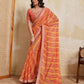 Rajwada Orange Georgette Printed Saree For Women