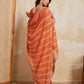Rajwada Orange Georgette Printed Saree For Women
