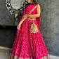 Rajwada Pink Georgette Embellished Semi-Stitched lehenga For Women