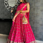 Rajwada Pink Georgette Embellished Semi-Stitched lehenga For Women