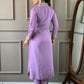 Rajwada Lavender Silk Blend  Embroidered Stitched Kurta Set for Women