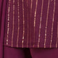 Rajwada Wine Georgette Embellished Kurta Set For Women