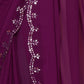 Rajwada Purple Georgette Embroidered  Saree For Women