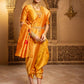 Rajwada Orange Silk Blend Woven Pithani Saree For Women