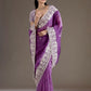 Rajwada Purple Crush Embellished Saree For Women