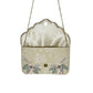 Rajwada Ivory Velvet Embellished Clutch For Women