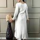 Rajwada White Viscose chanderi Embroidered Stitched Kurta Set For Women