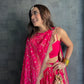 Rajwada Pink Georgette Embellished Semi-Stitched lehenga For Women