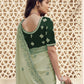 Rajwada Light Green Georgette Embroidered Elegant Saree For Women