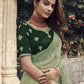 Rajwada Light Green Georgette Embroidered Elegant Saree For Women