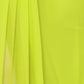 Rajwada Lime Yellow Georgette Printed Saree For Women