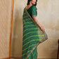 Rajwada Green Georgette Printed Saree For Women